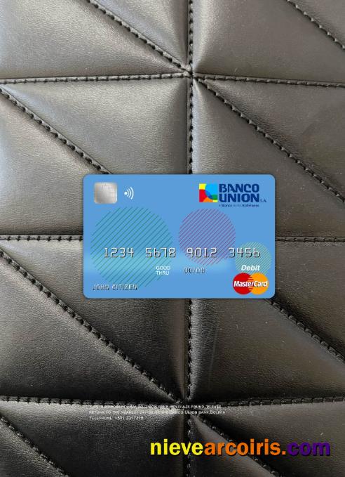 Bolivia Banco Union bank master card photolook